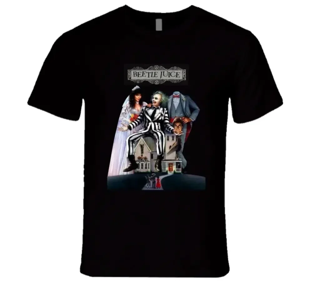 Bettlejuice Keaton Retro Halloween Horror Comedy Movie T Shirt long or short sleeves