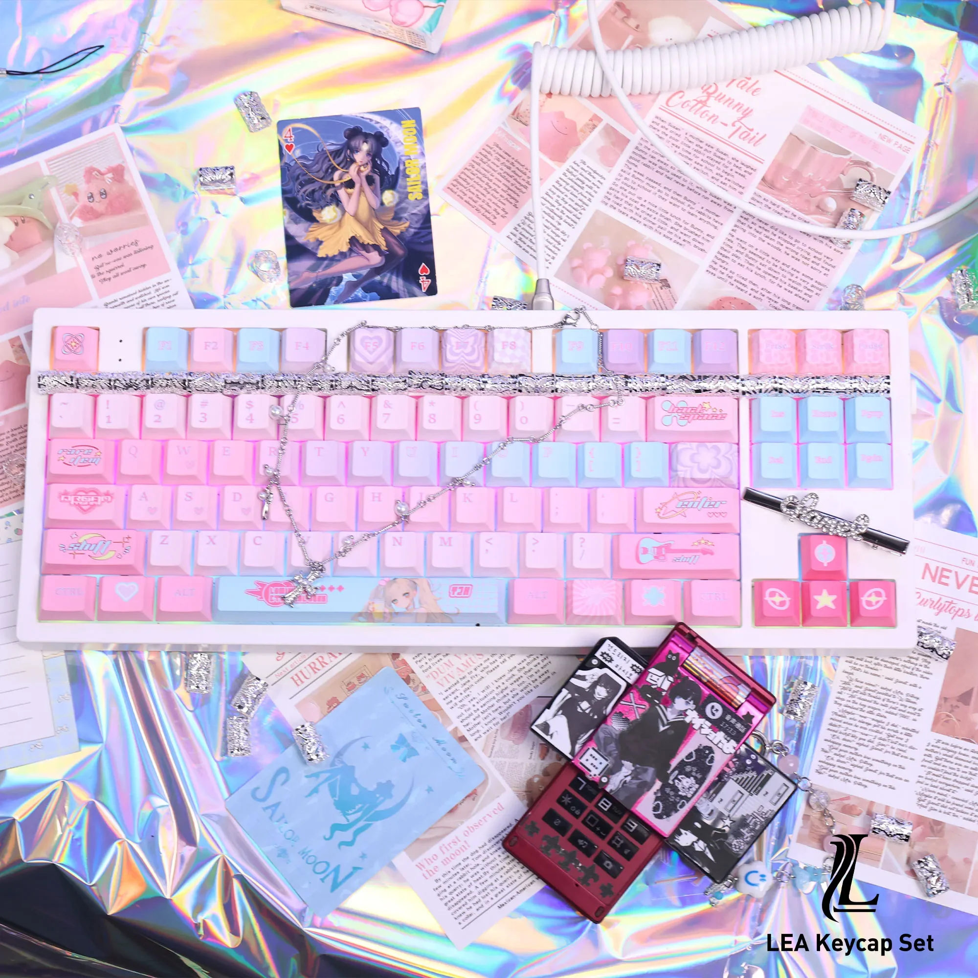 

Millennium ancient wind original transparent keycap PBT five-sided sublimation PC custom wooting