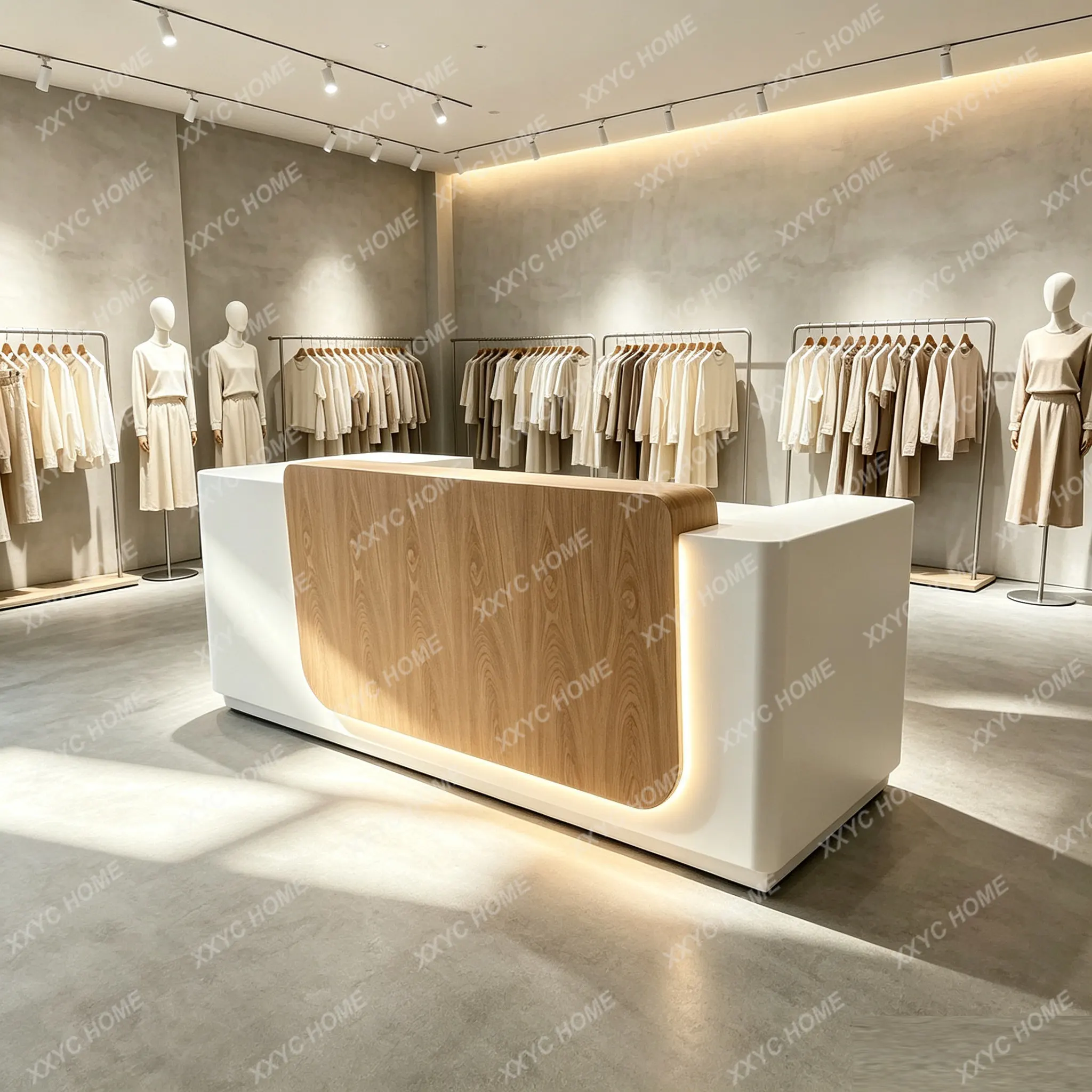 Front desk checkout page store small simple modern milk tea women's clothing convenience store beauty salon reception counter