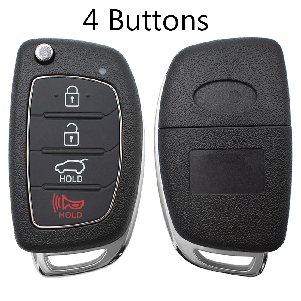 Car Remote Key Shell Case For Hyundai Santa fe i40 ix35 ix45 Sonata Tucson Creta I20 Solaris Replacement Case 3 4 Button