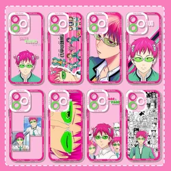 Hot Anime Kusuo Saiki Phone Case For IPhone 16 15 14 13 12 11 Mini Pro Max X XR XSMax 7 8 Plus SE20 Transparent Cover