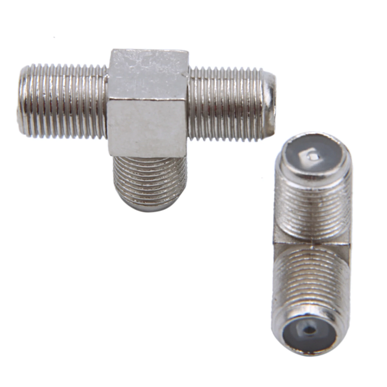 2 PCS 2-Way F-Type Combiner TV Coaxial Connectors RF Adapters Joiners