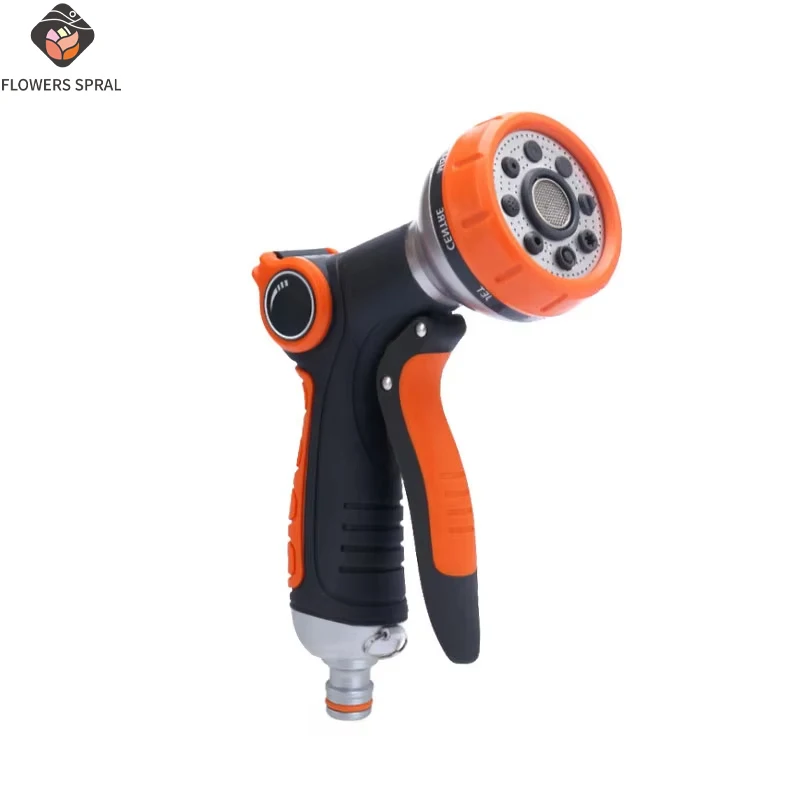 Garden Hose Spray Gun Adjustable Car Wash Spray Portable High-Pressure Gun 8 Function Spray, Garden Irrigation Supplies