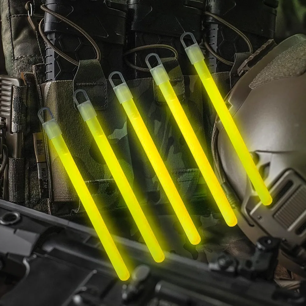 

6″ Emergency Glow Sticks – 12 Hour Chem Light Sticks for Camping, Tactical, Safety, Marine & Survival Kits
