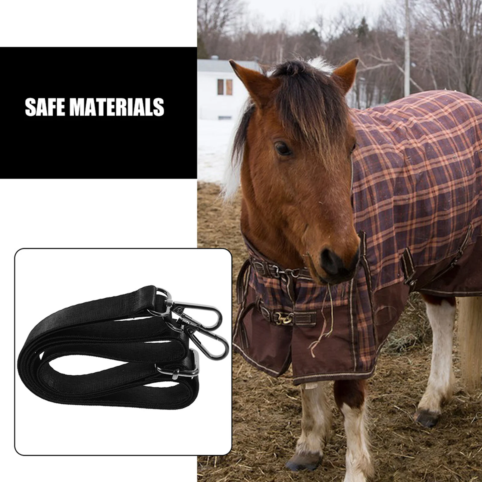 Horse Leg Wraps Western Winter Blanket for Real Horses Rugs Belt Strap Blankets