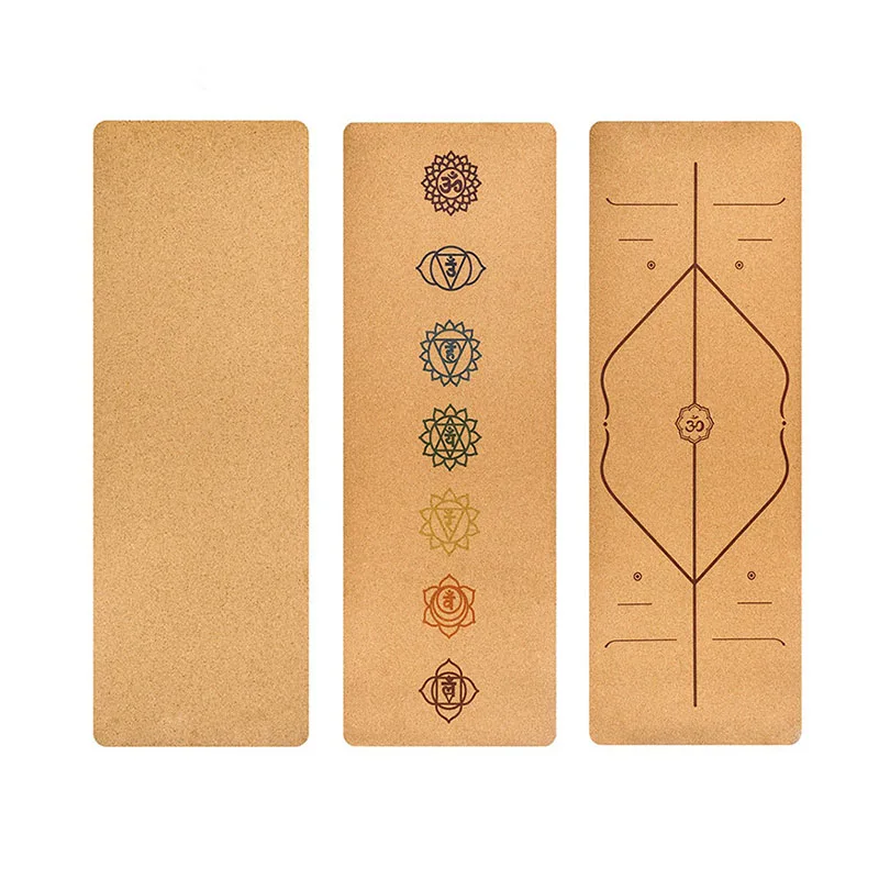 Esteras de Yoga ensanchadas de corcho Natural, 68x183cm, tamaño grande, TPE, meditación, Pilates, colchón de Yoga antideslizante, estera deportiva para gimnasio, ejercicio en casa