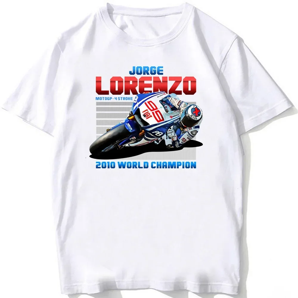 Jorge Lorenzo 99 GP Legend Riding T-Shirt Men Short Sleeve Hip Hop Sport Casual White Tops Mans Motorcycle Adventure Rider Tees