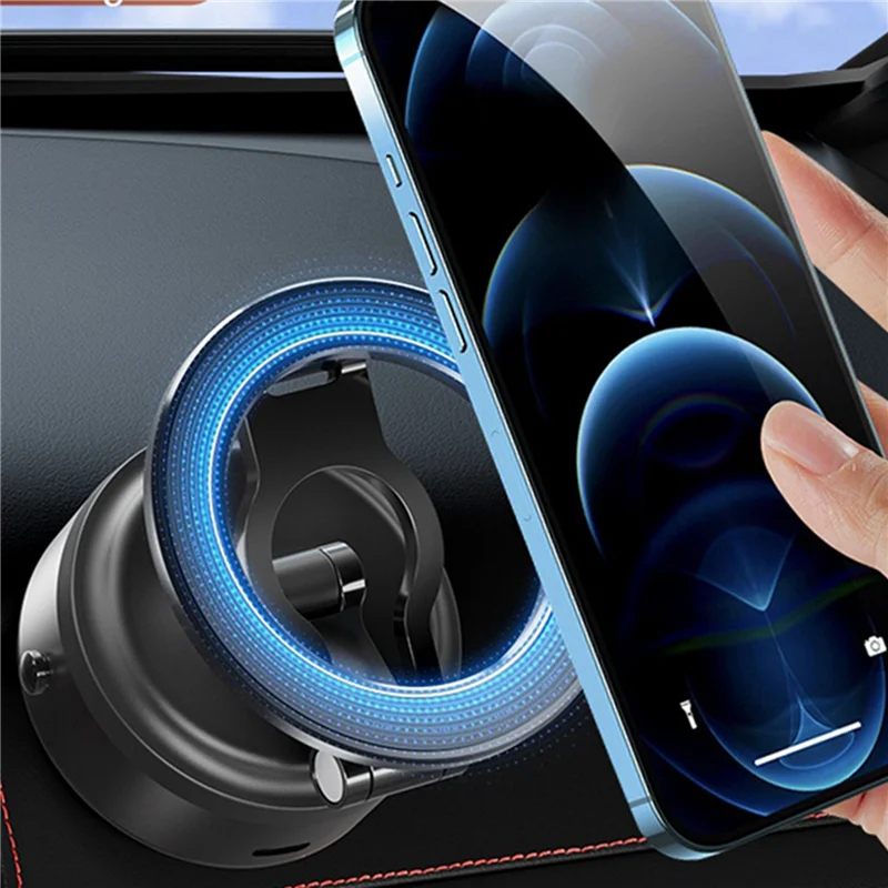 

2X Phone Holder Vacuum Suction Foldable And Rotatable Magnetic Adsorption Bracket Universal Navigation Phone Holder,A