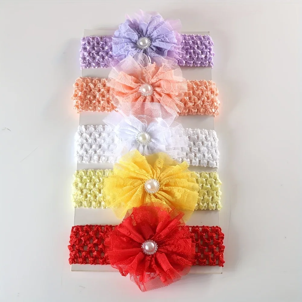 

5 шт./10 шт. детская повязка на голову атласный цветок DIY аксессуары для волос ткань цветы шифоновые аксессуары для волос для девочек повязка на голову бант