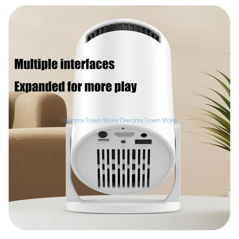 HX6A USB Mini Projetor Lente rotação 240 graus com correção automática multiuso