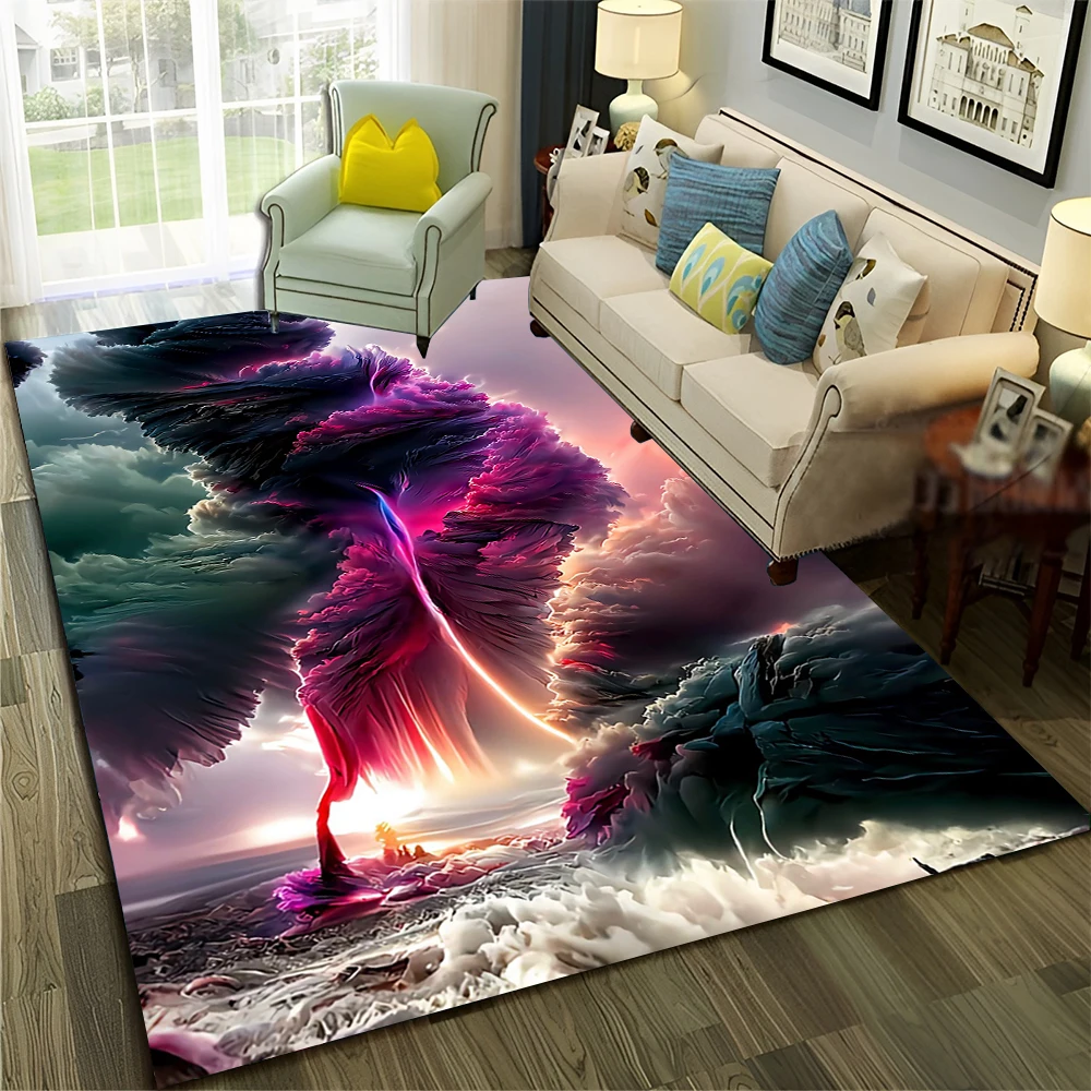 Dream Natural Tornado Cloud Twister Carpet Rug for Home Living Room Bedroom Sofa Doormat Decor,kids Area Rug Non-slip Floor Mat