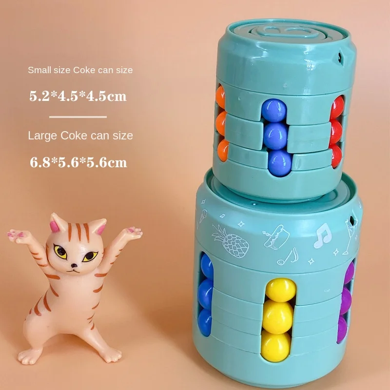 Decompression Toys Rotating Magic Bean Cube Cans Fidgeting Toy Educational Toy Rotating Can Children\'s Puzzle Stress Relief Toy