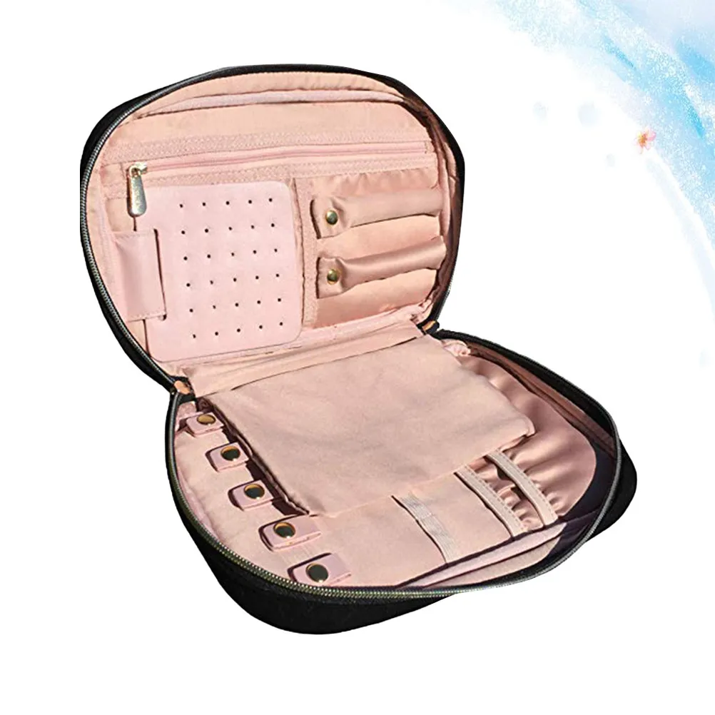 

Travel Jewelry Organizer Bag Premium Quality Compact Design for Safe Storage of Necklaces Bracelets Rings on Daily Use Or Trip