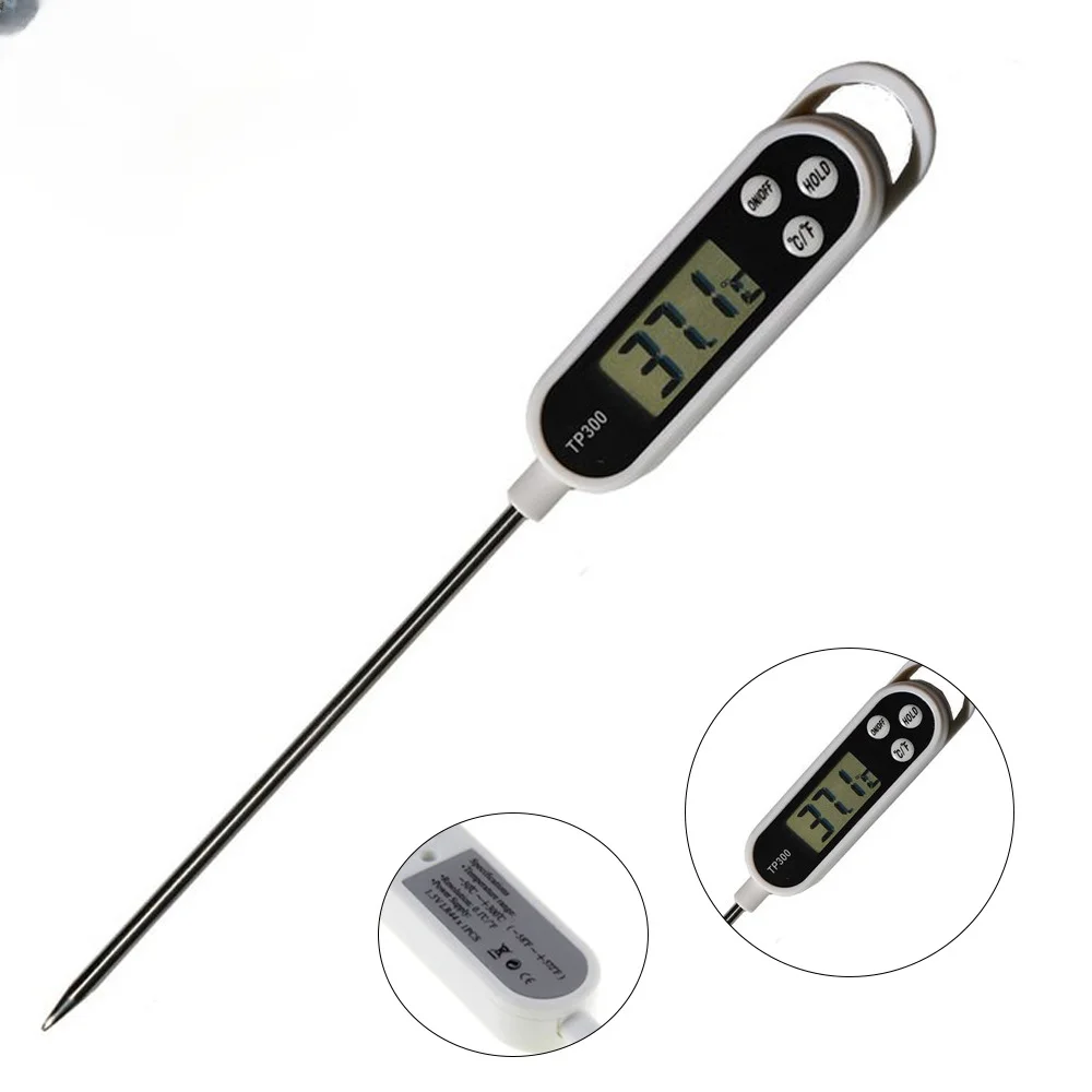 

Digital Food Thermometer Kitchen Cooking BBQ Probe Electronic Oven Meat Water Milk Sensor Gauges Tools Measuring Thermometers