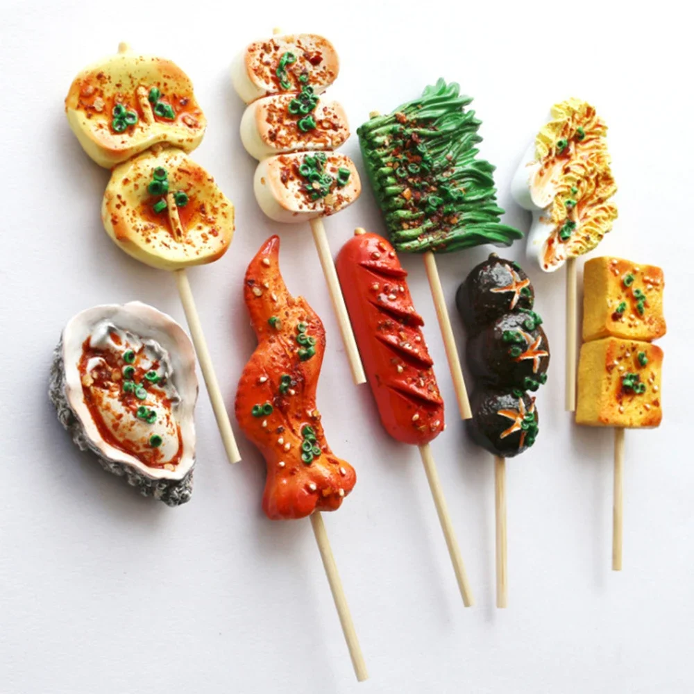 3D Simulation Food Refrigerator Stickers Stereo Supper Personality Design Creative Home Decoration Photos Iron Magnetic Gift