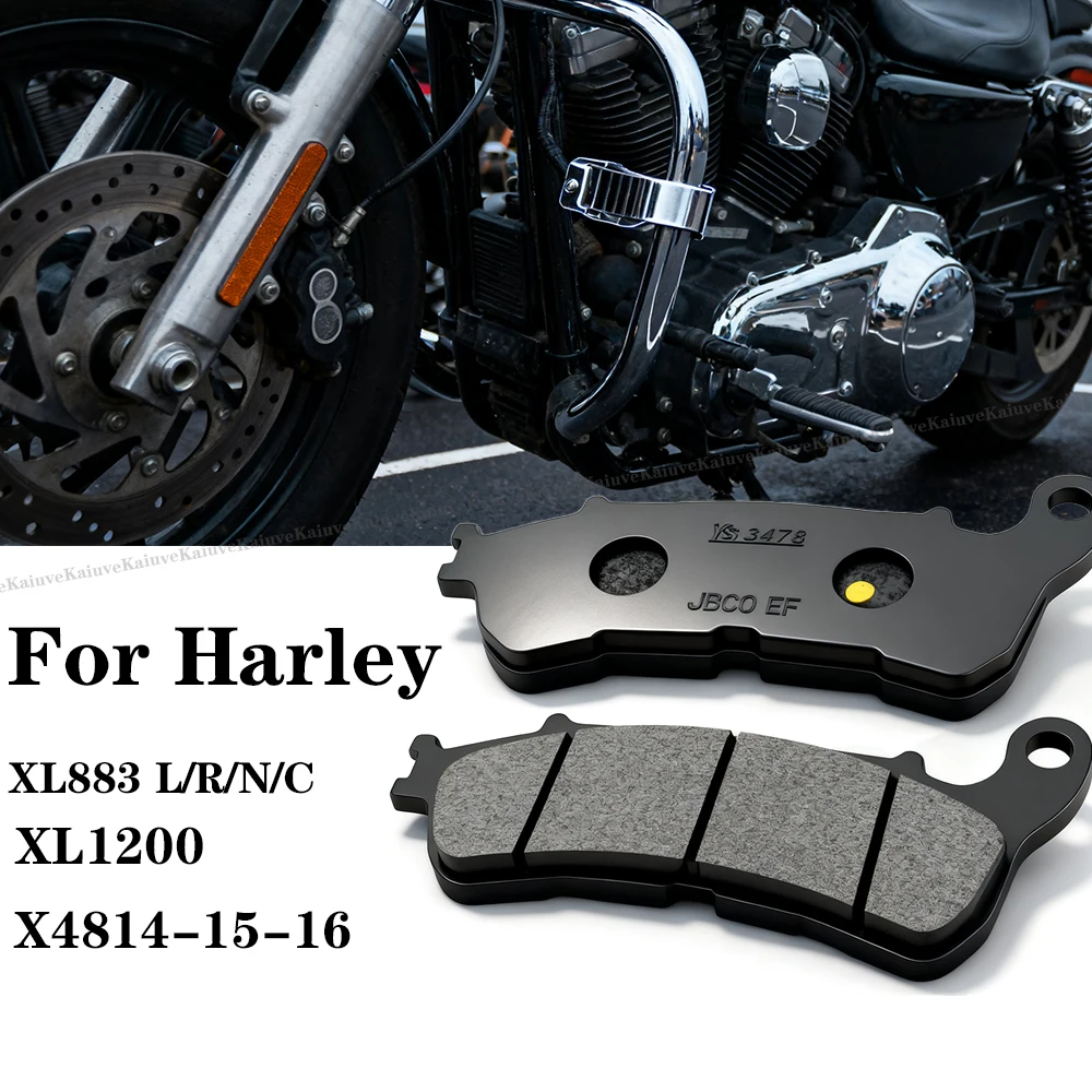 2 قطعة مكابح الدراجات النارية السيراميك ل هارلي XL883 L/R/N/C XL1200 X4814-15-16 ملحقات نظام الفرامل الأمامية والخلفية