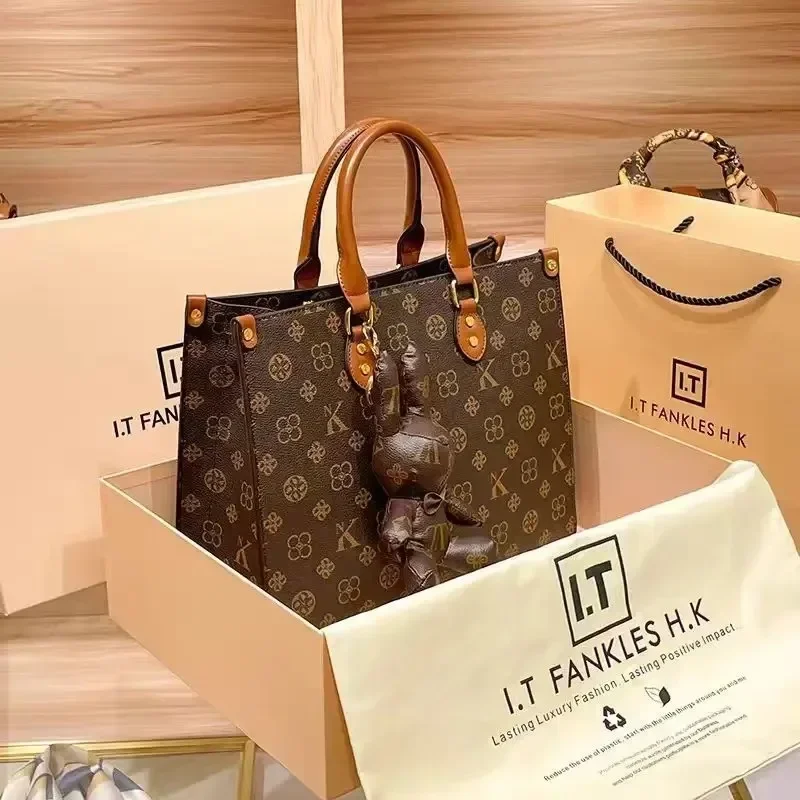 Luxury Brand Women's Tote Bag Designer Leather Crossbody Shoulder Purse Ladies Handbags Waterproof Spacious Elegant Travel
