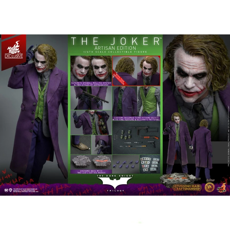 In Stock Hottoys DX32 DX33 DX33AE The Joker Artisan Edition 1/6 Animation Action Figure Toy Gift Model Collection Hobby