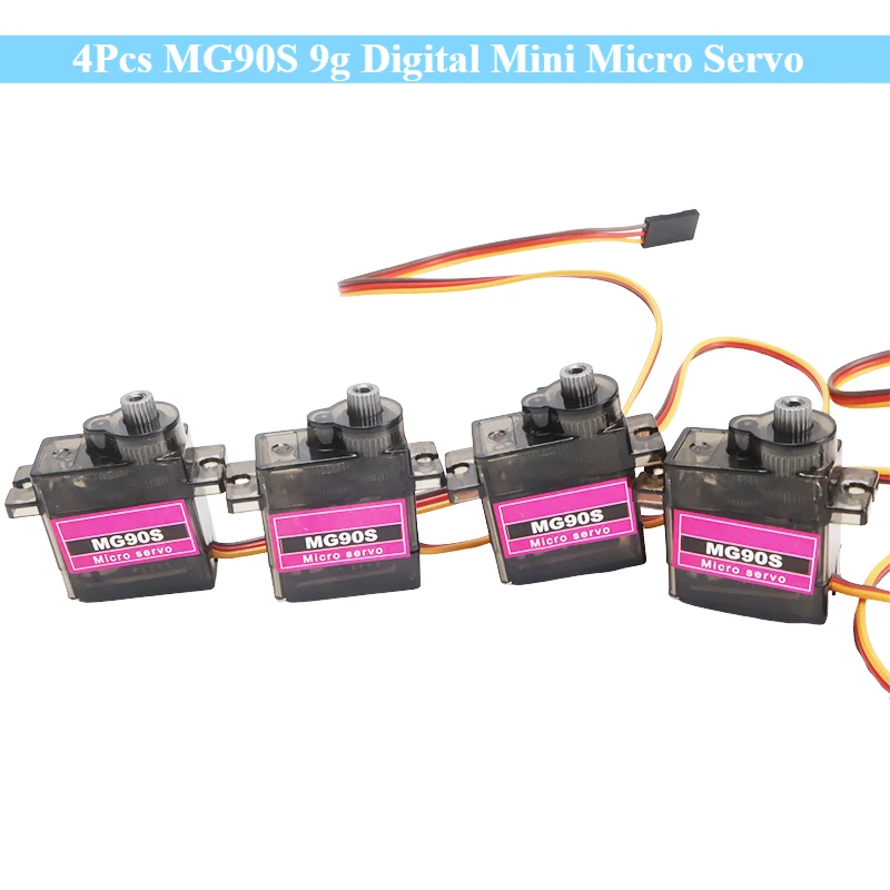 4 قطعة MG90S 9 جرام أجهزة رقمية صغيرة صغيرة 180/360 درجة لطائرة هليكوبتر Rc قارب صغير سيارة MG90 9 جرام تريكس 450 RC روبوت توسيع