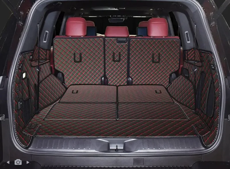 Custom special car trunk mats for Toyota Land Cruiser 300 5 seats 7 seats 2026-2022 cargo liner mat boot carpets for LC300 2023