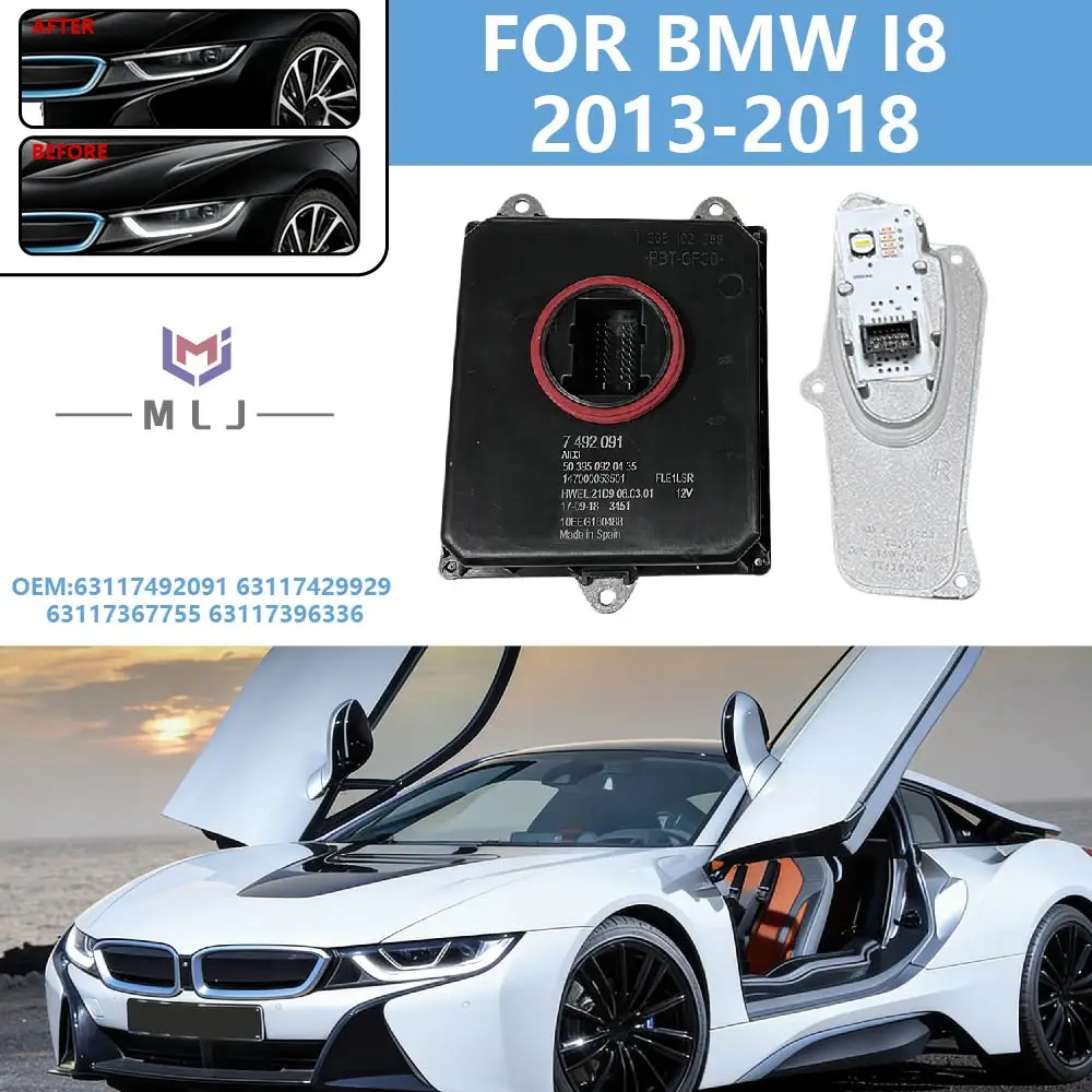 

63117367755 For BMW I8 2013-2018 LED Turn Signal Light running Light DRL LED Driver module OE 63117396336 63117492091 7492929