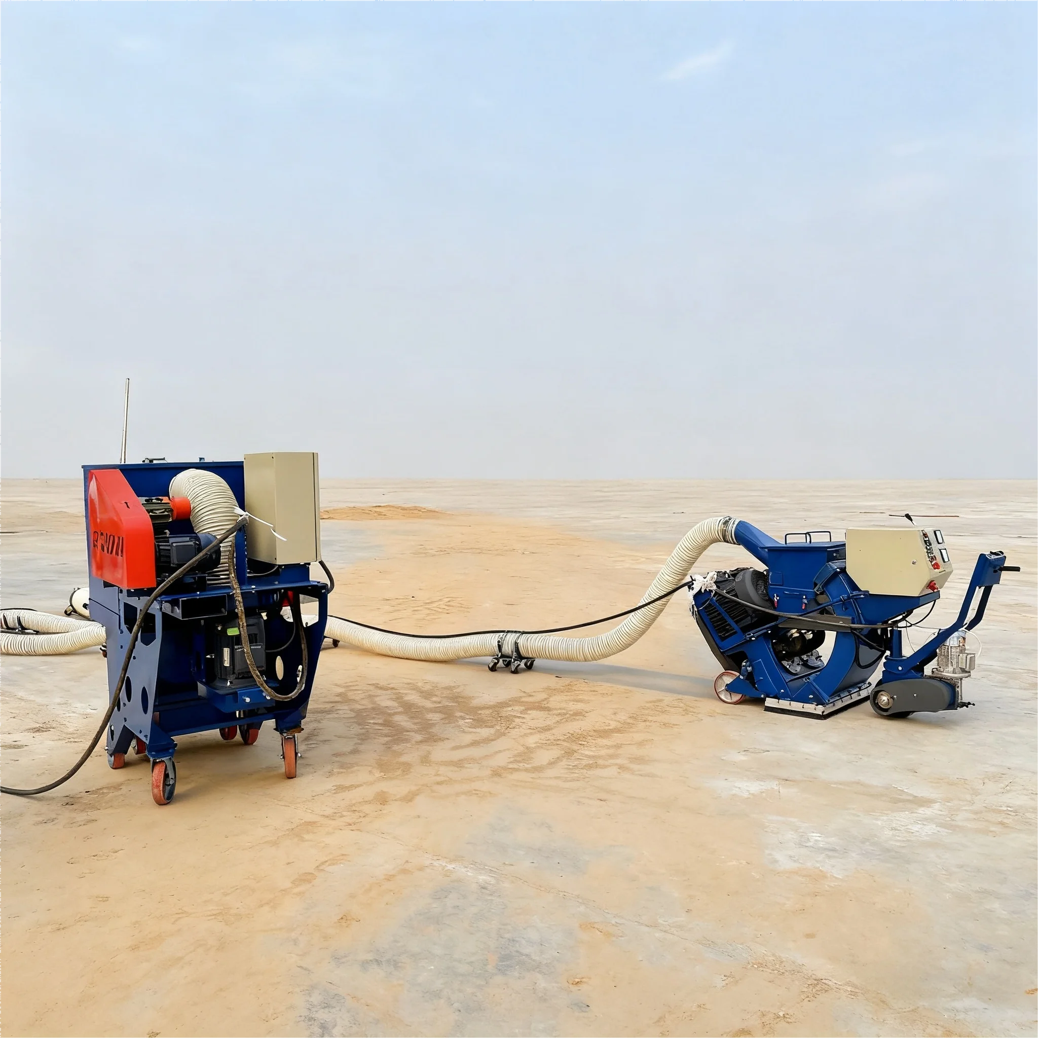 270mm Mobile Horizontal Shot Blasting Machine Dustless Concrete Surface Prep Equipment Road Marking Removal Machine