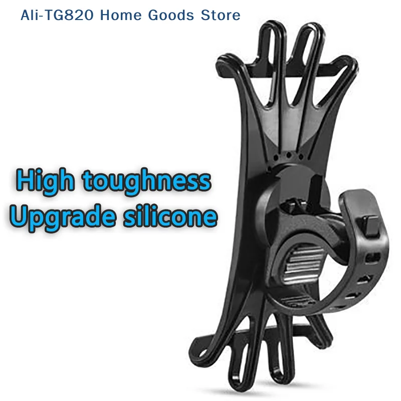 [TG820]360 Degree Rotating Bicycle Mobile Phone Holder Electric Vehicle Silicone Holder Rider Navigation Holder