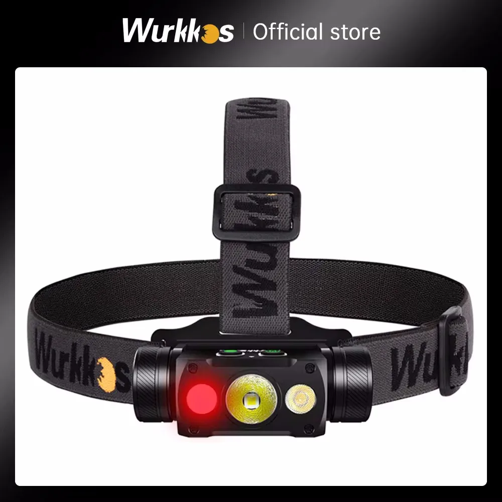 

Wurkkos HD50 Headlamp 2A Rechargeable 21700 Headlight 4000lm XHP50.3 HI+LH351D+660nm Red Light Toollamp Magnetic Tail Camp Light