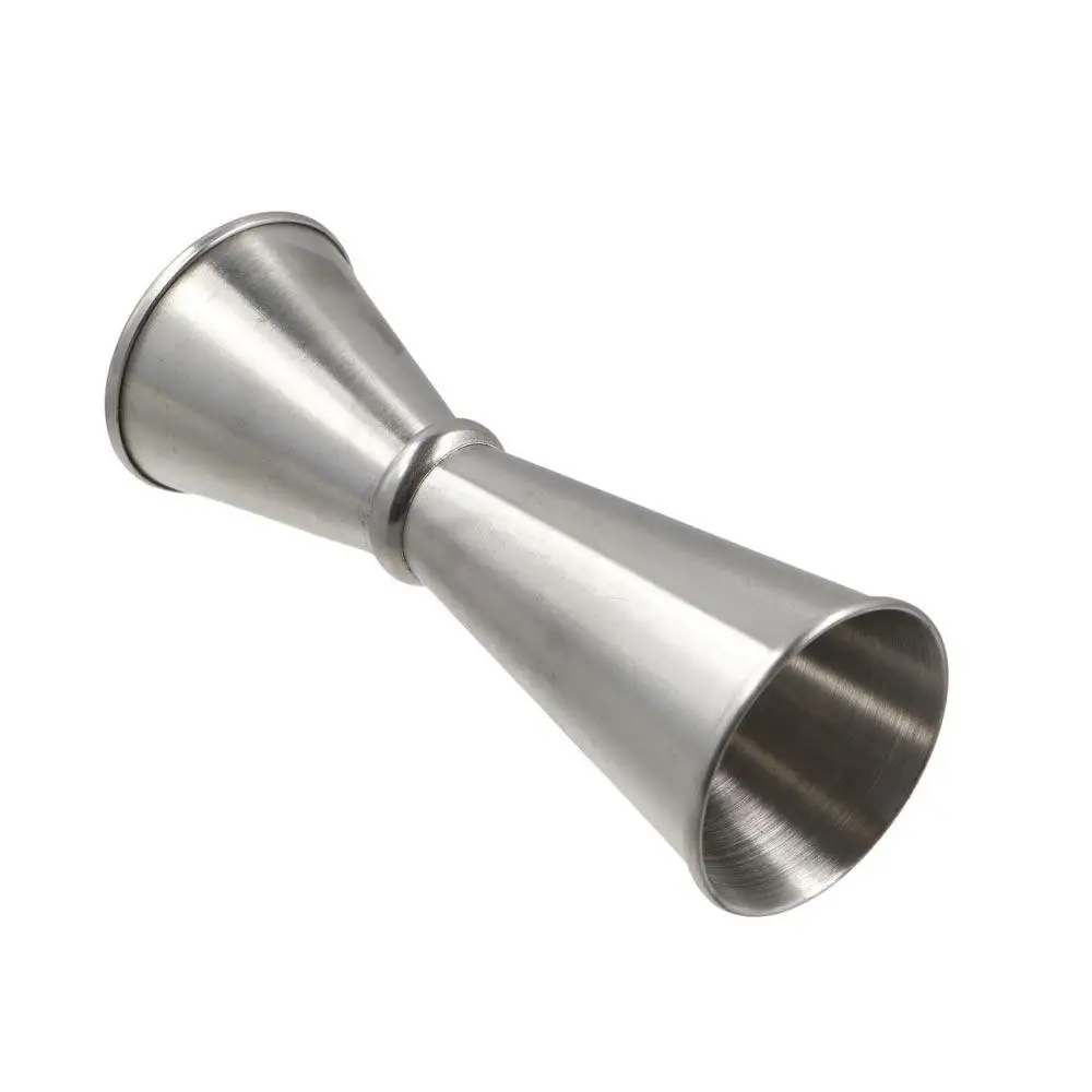 Dual Shot Stainless Steel Measuring Cups 15/30 25/50 20/40ml Rolled Cup Edge Cocktail Jigger Surface Smooth Polished Ounce Cup