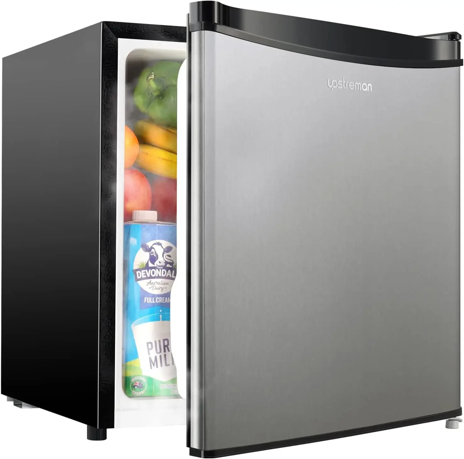 

1.7 Cu.ft Mini Fridge with Freezer, Adjustable Thermostat, Energy Saving, Low Noise, Single Door Compact Refrigerator for Dorm