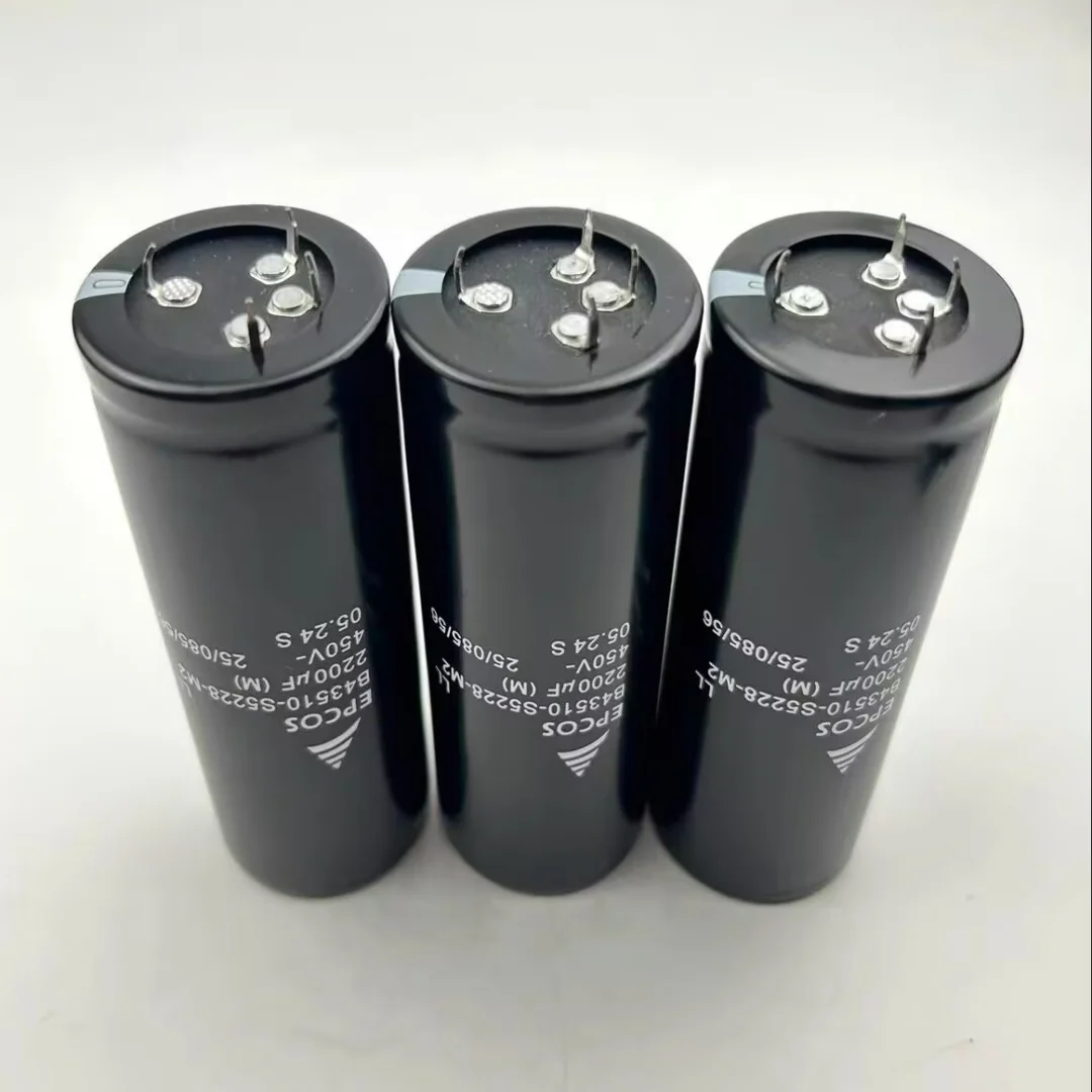 Brand new, original German EPCOS 4-pin electrolytic capacitor, 450V 2200UF, 45x100