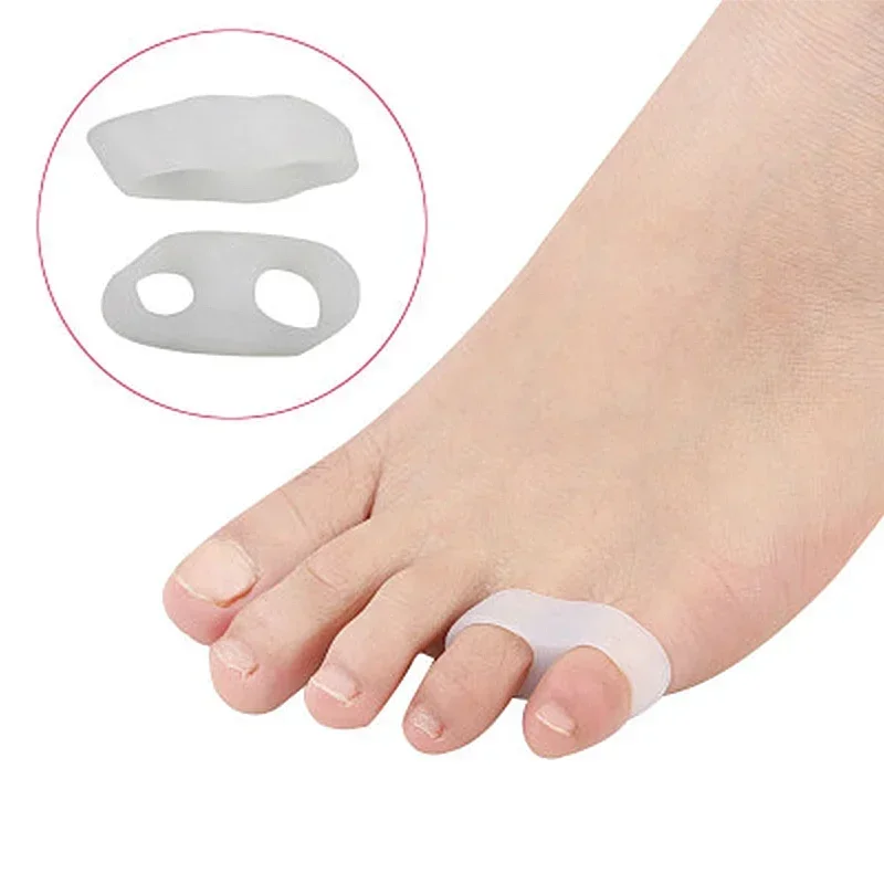 Tenen Separator Corrector Siliconen Gel Teen Beschermer Pad Stijltangen Reliëf Hallux Valgus Tenen Separator Voetverzorging Tool 2 Stuks