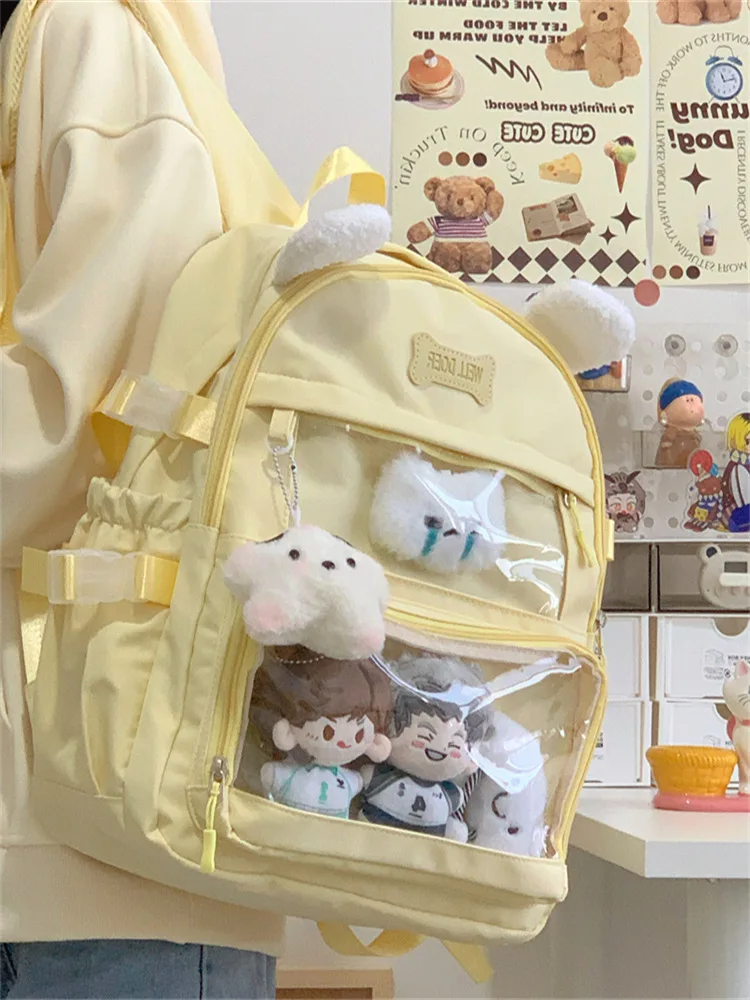 Transparent Bookbag Doll Display Bag Concert Backpack - See-through Storage for Toys And Concert Essentials