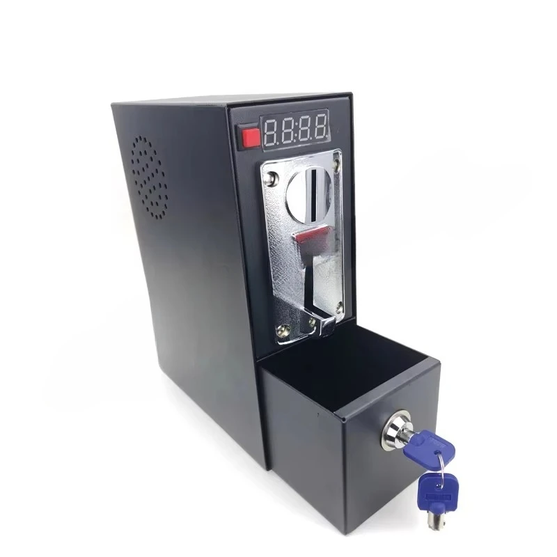 The slot time control box and coin picker of the washing machine vending machine support multiple currencies