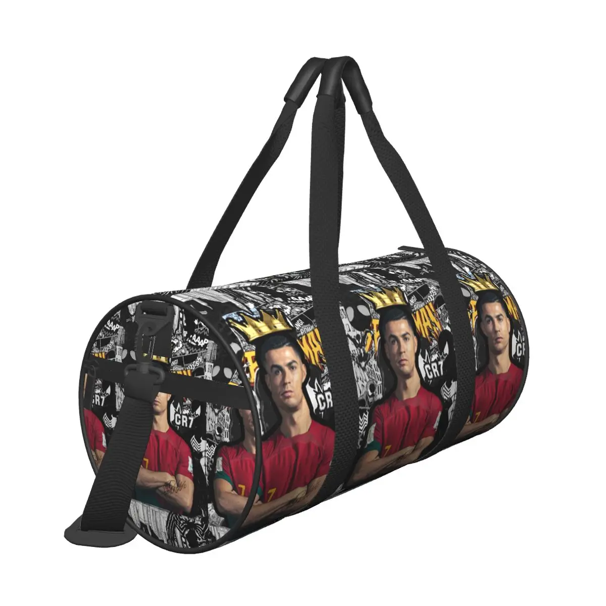 Cr7 saco de ginásio cristied ronaldo engraçado sacos de esportes de viagem personalizado grande retro saco de fitness bolsas de fim de semana