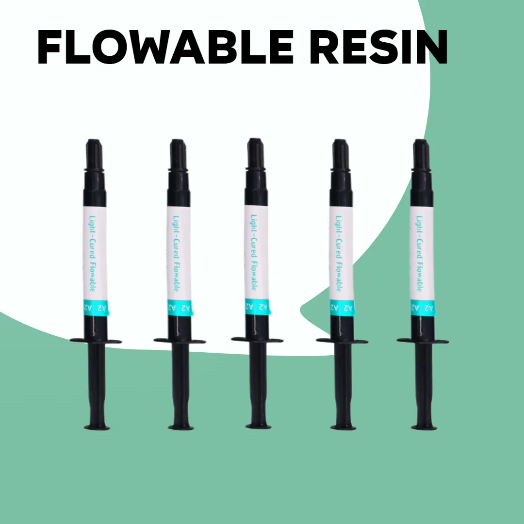 5PCS Flowability Resin Dentistry Material Flowable A2 A3 Colors Choice Biocompatibility Restoration Dental Clinical Application