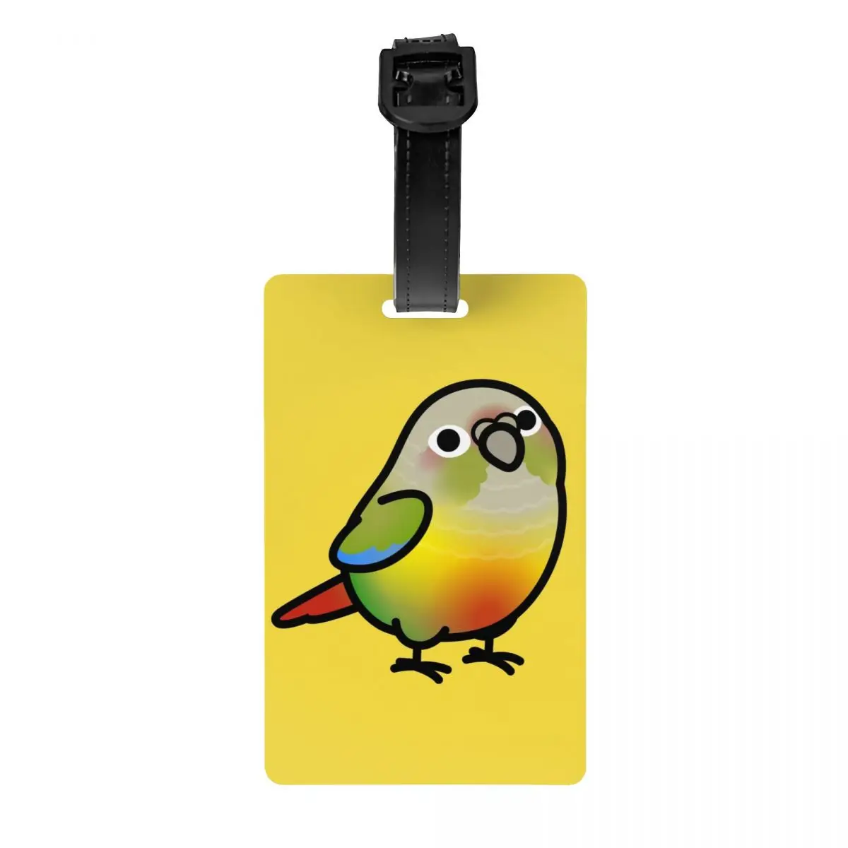 

Chubby Pineapple Green Cheek Conure Luggage Tag Parrot Bird Suitcase Baggage Privacy Cover ID Label