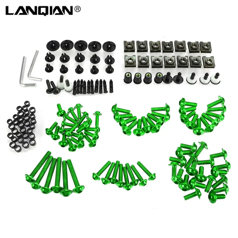 

For kawasaki z750 z900 z1000 z800 versys 650 er6n ninja 400 300 z1000sx Motorcycle CNC Fairing Bolt Kit Fastener Clips Screw