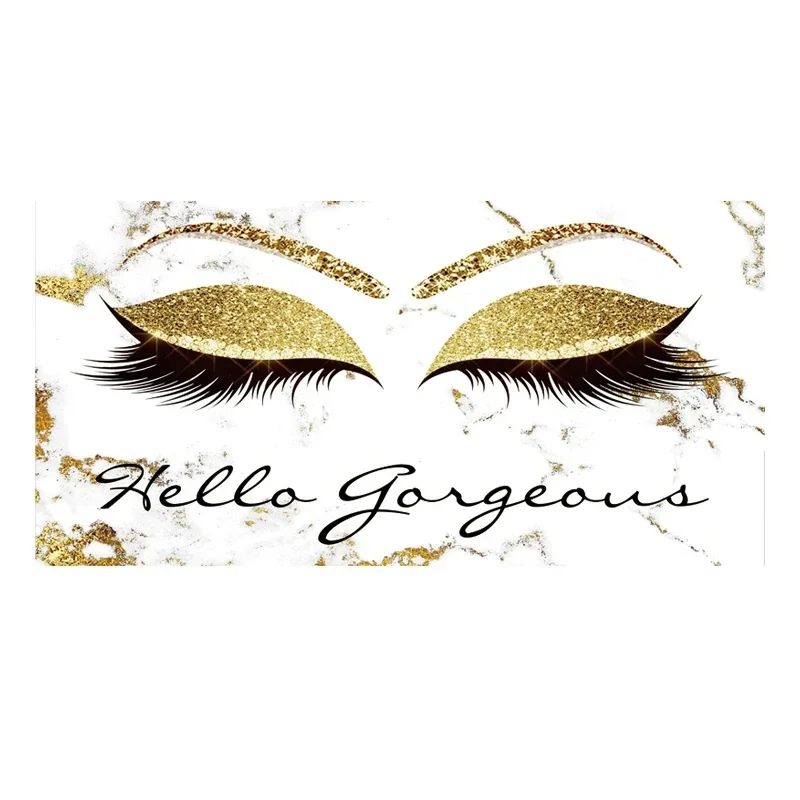 Girly Rose Gold Eyelash Makeup Beach Towel for Woman Teen Face Sport Travel Swim Spa Bath Towels Lash Beauty Salon Decor Gift