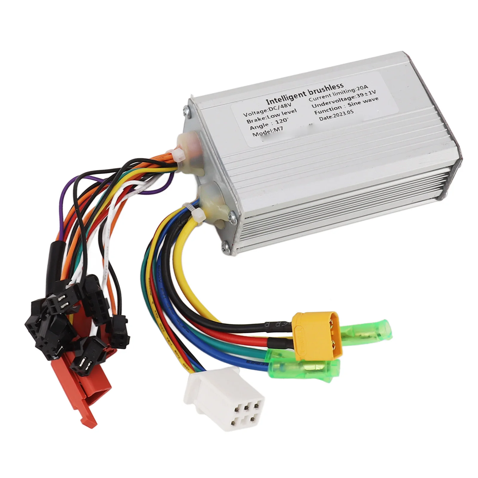 

48V 500W Electric Bike Controller Brushless Motor Controller Aluminium Alloy Groove Shell Electric Bike Conversion Accessory