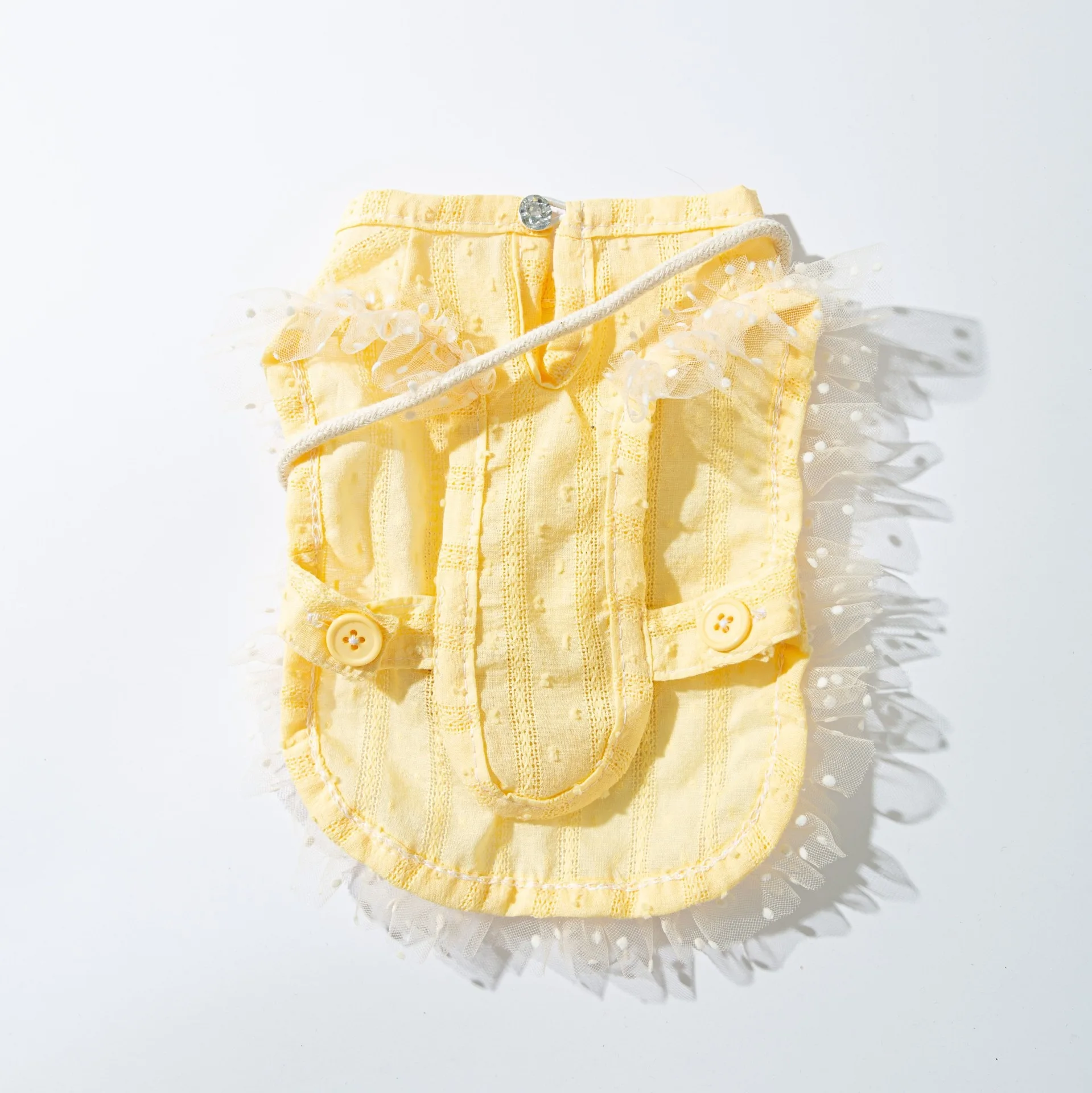 Pomeranian Princess Style Crossbody Bag Dress Spring Summer Dog Clothes Small Dog Bichon Fairy Dress Solid Color Pet Clothes