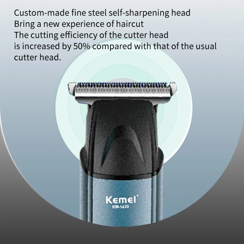 Kemei Hair Clipper Electric Shaver 3 In 1 Nose Hair Trimmer Men Rechargeable Cordless Foil Beard Razor Grooming Shaving Machine