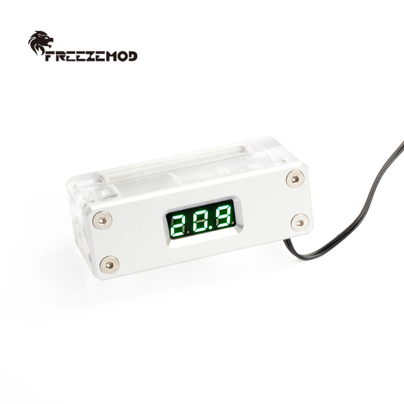 FREEZEMOD PC Water Cooling Temperature Display Digital Monitor WDXS-T1 Transparent Acrylic Edition with RGB Pass-Through