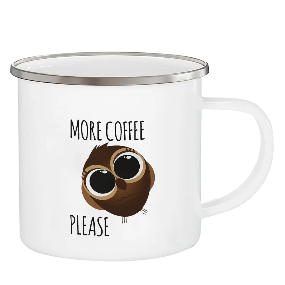 More coffee Please Bird Enamel Camping Mug 11oz bird love coffee mug tits lover friends birthday gift mug