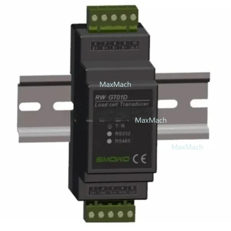 

Load Cell Amplifier 24-bit AD Weighing Transmitter Weight Sensor Voltage Current Converter RS232 or RS485 Modbus RTU Din Rail