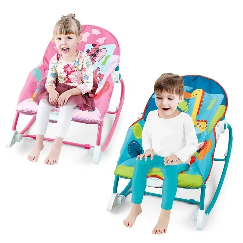 2-In-1 New Baby Vibration Rocking Chair With Musical Bed Net Coax Baby Toy Electric Rocker Chairs Girls Children Toys