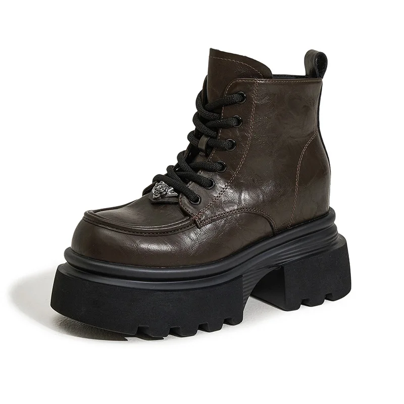 

Women's Motorcycle Boots with Thick Sole Round Toe High Heels Short Boots with Winter Comfortable Versatile Women's Boots Autumn