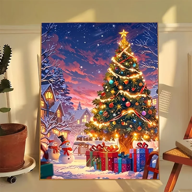 500/1000/1200/2000PCS Puzzles for Adults Happy Christmas Snow Scene,Jigsaw Puzzles Brain Challenge Game Gift Home Decor