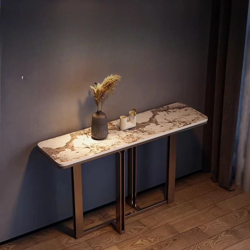 

Italian minimalist entrance table minimalist style living room opposite the door rock slab entrance platform