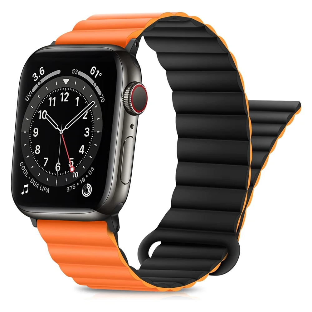 

Magnetic Strap For Apple watch Band 45mm 44mm 40mm 49mm 41mm 42mm Silicone correa Bracelet iWatch Series 9 8 5 4 3 6 7 SE Ultra